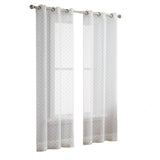 Set of Two 84" Silver Sprinkled Embellishment Window Curtain Panels - Homeroots - Flyclothing LLC