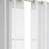 Set of Two 84" Silver Sprinkled Embellishment Window Curtain Panels - Homeroots - Flyclothing LLC