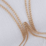 Set of Two 96" Gold and White SemiSheer Curtains - Homeroots - Flyclothing LLC