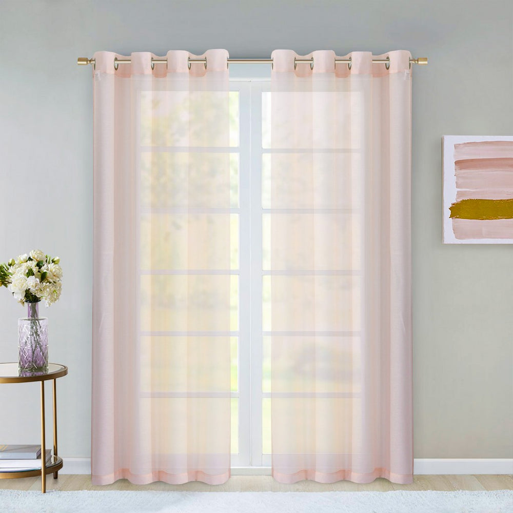 Set of Two 84" Blush Solid Modern Window Panels - Homeroots - Flyclothing LLC