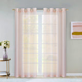 Set of Two 84" Blush Solid Modern Window Panels - Homeroots - Flyclothing LLC