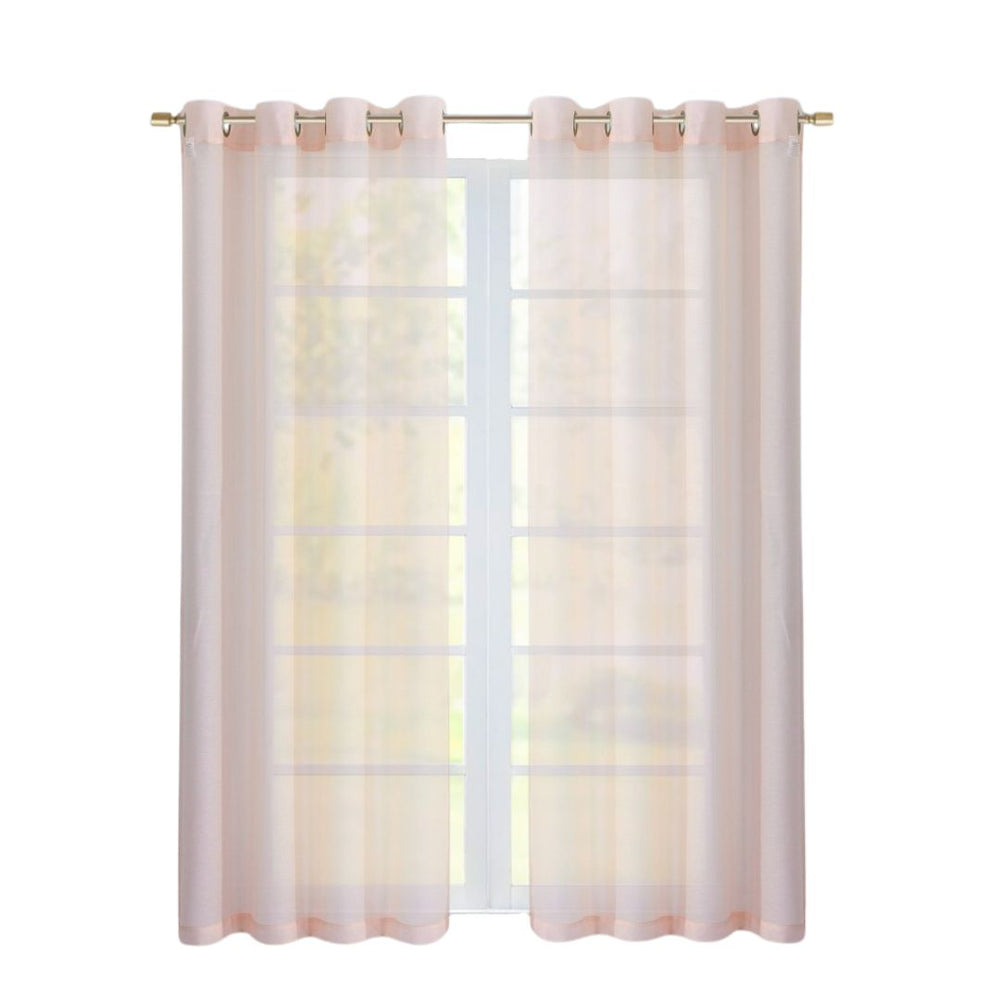 Set of Two 84" Blush Solid Modern Window Panels - Homeroots - Flyclothing LLC
