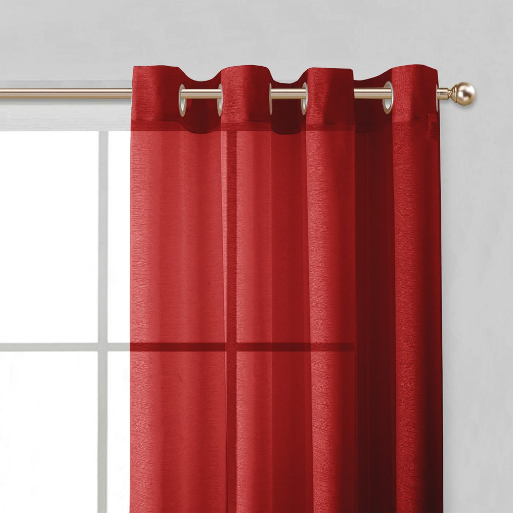 Set of Two 84" Red Solid Modern Window Panels - Homeroots - Flyclothing LLC