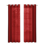 Set of Two 84" Red Solid Modern Window Panels - Homeroots - Flyclothing LLC