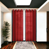Set of Two 84" Red Solid Modern Window Panels - Homeroots - Flyclothing LLC
