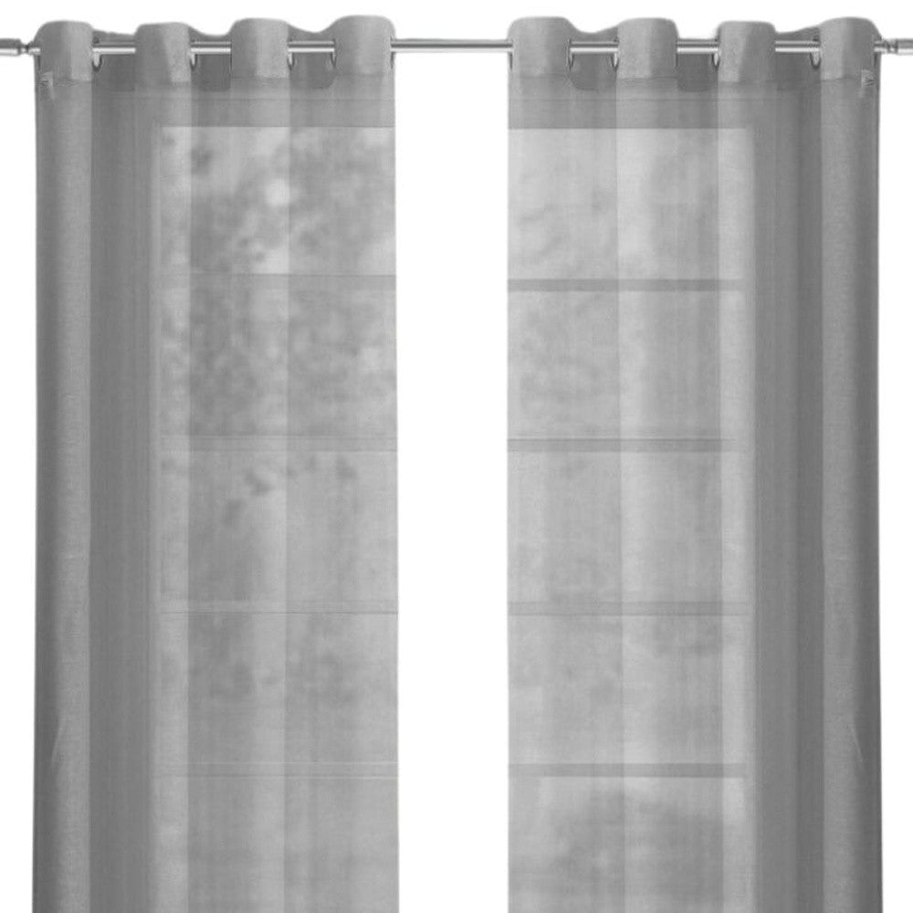 Set of Two 84" Silver Solid Modern Window Panels - Homeroots - Flyclothing LLC