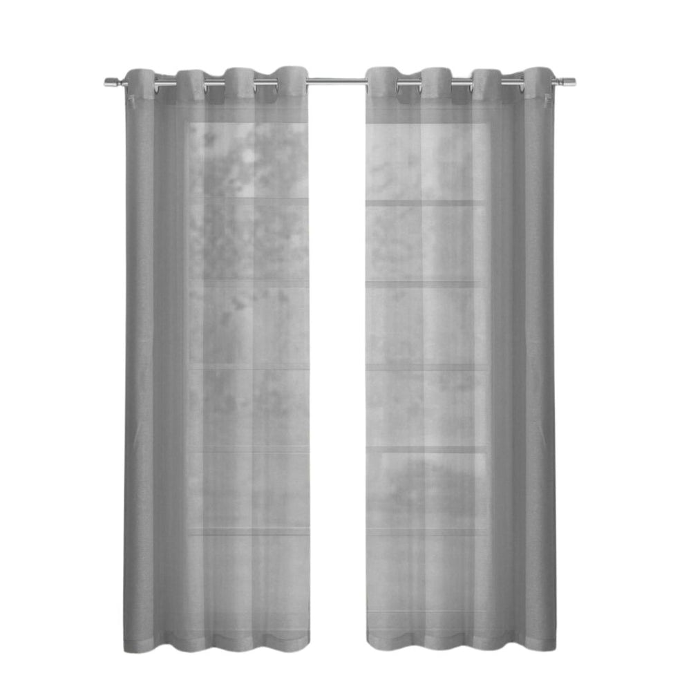 Set of Two 84" Silver Solid Modern Window Panels - Homeroots - Flyclothing LLC