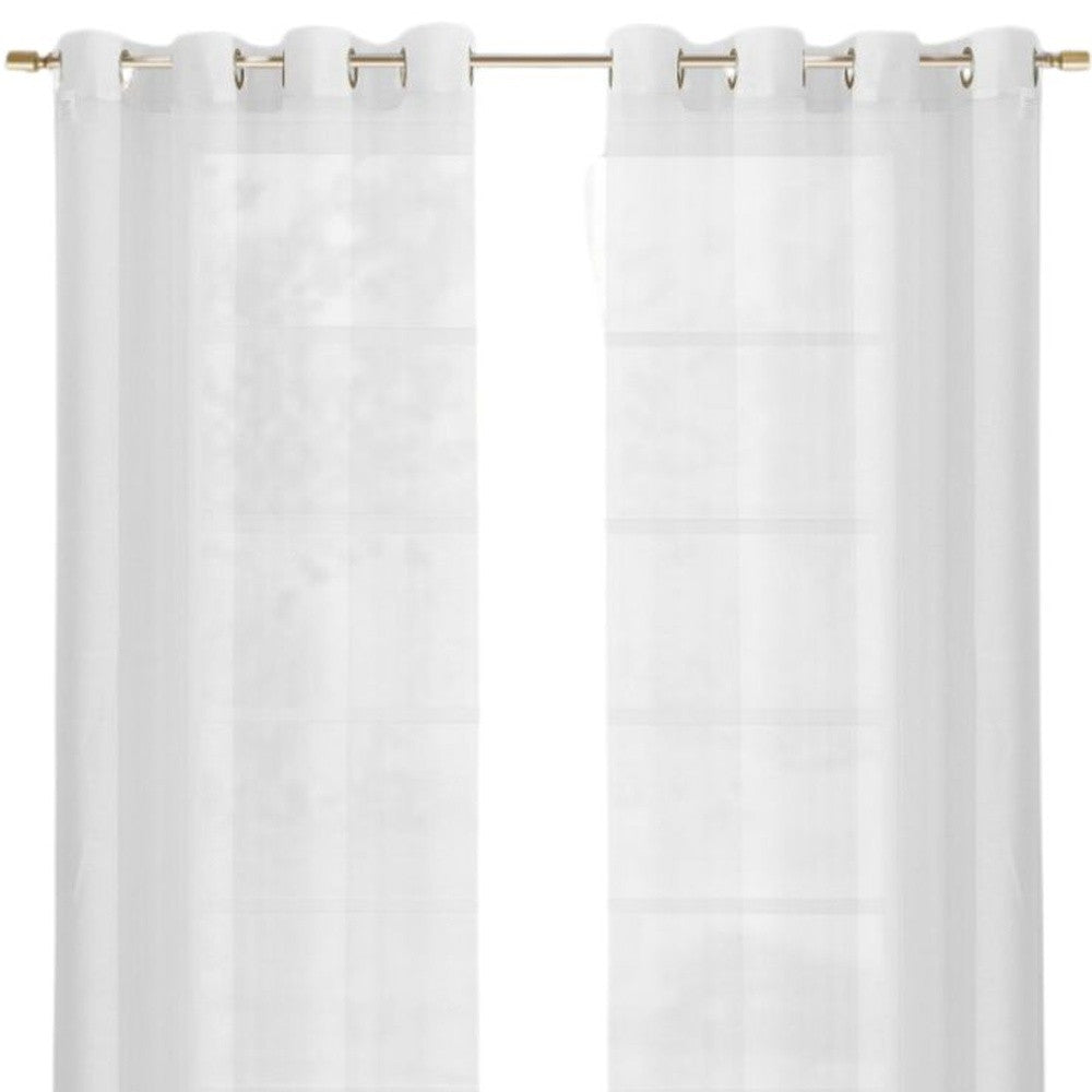 Set of Two 84" White Solid Modern Window Panels - Homeroots - Flyclothing LLC