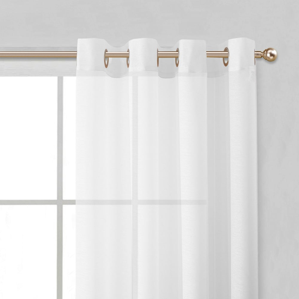 Set of Two 84" White Solid Modern Window Panels - Homeroots - Flyclothing LLC