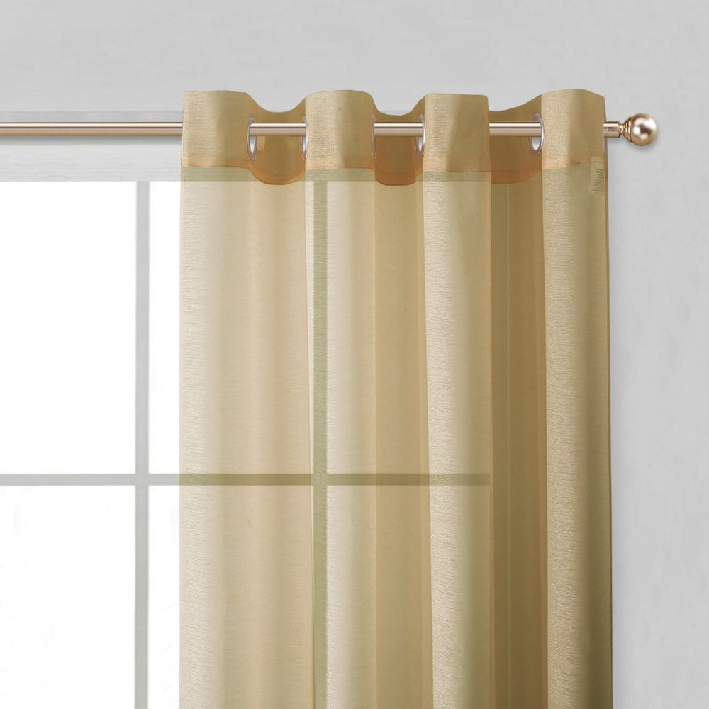 Set of Two 84" Tan Solid Modern Window Panels - Homeroots - Flyclothing LLC