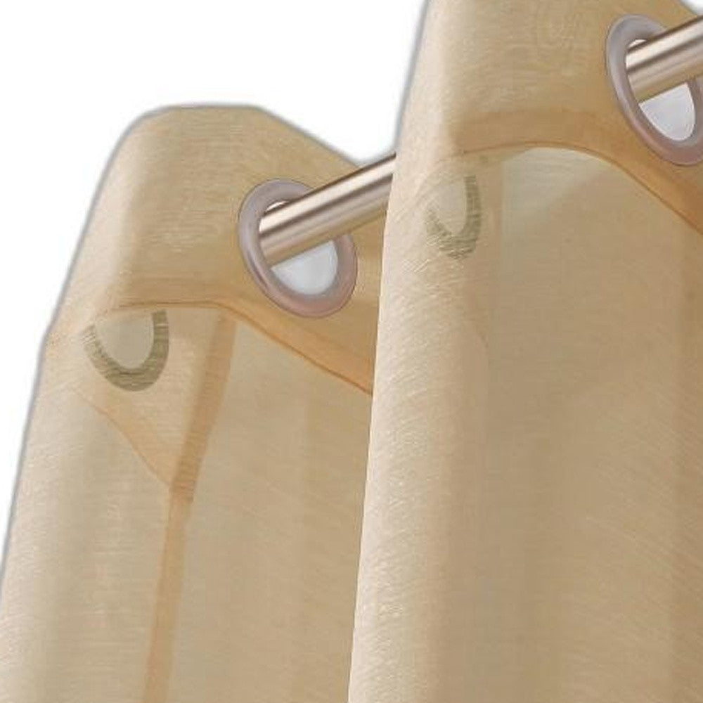 Set of Two 84" Tan Solid Modern Window Panels - Homeroots - Flyclothing LLC
