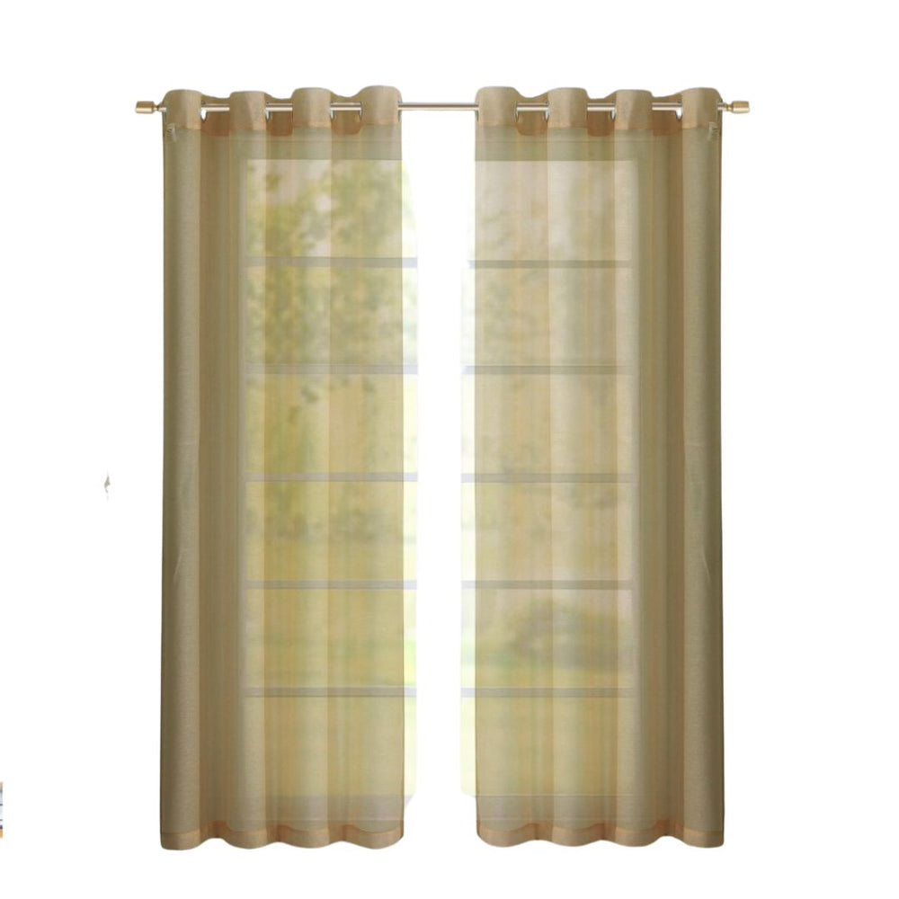 Set of Two 84" Tan Solid Modern Window Panels - Homeroots - Flyclothing LLC