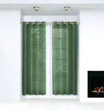 Set of Two 84" Sage Solid Modern Window Panels - Homeroots - Flyclothing LLC