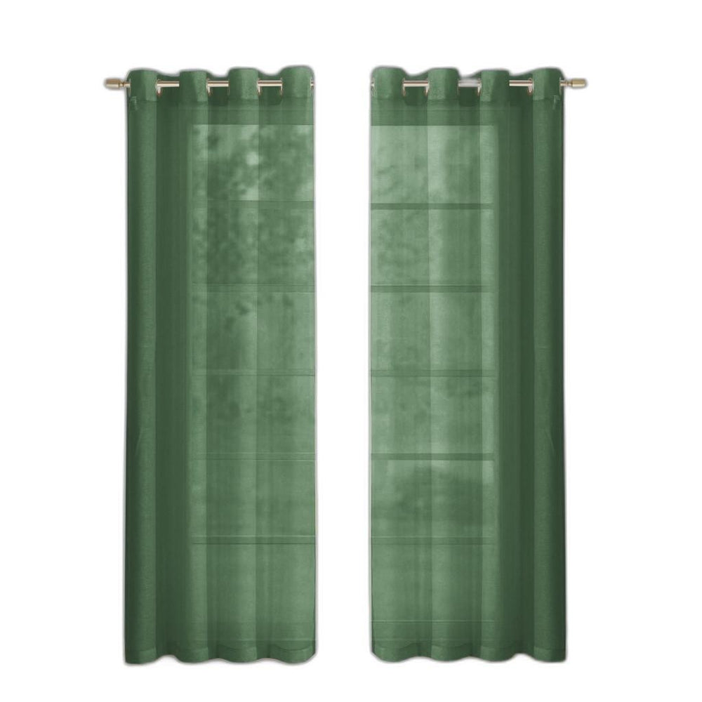 Set of Two 84" Sage Solid Modern Window Panels - Homeroots - Flyclothing LLC