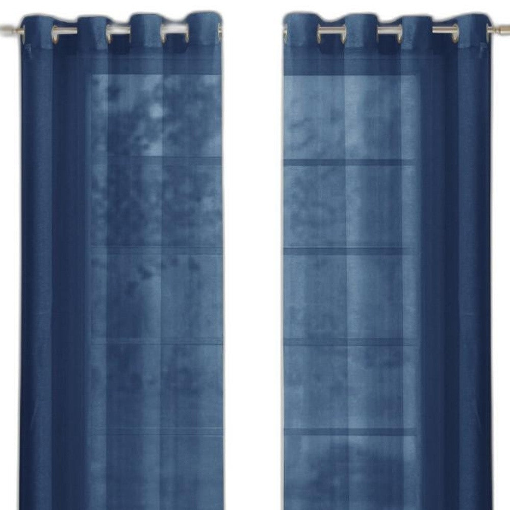 Set of Two 84" Blue Solid Modern Window Panels - Homeroots - Flyclothing LLC