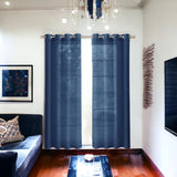 Set of Two 84" Blue Solid Modern Window Panels - Homeroots - Flyclothing LLC