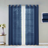 Set of Two 84" Blue Solid Modern Window Panels - Homeroots - Flyclothing LLC