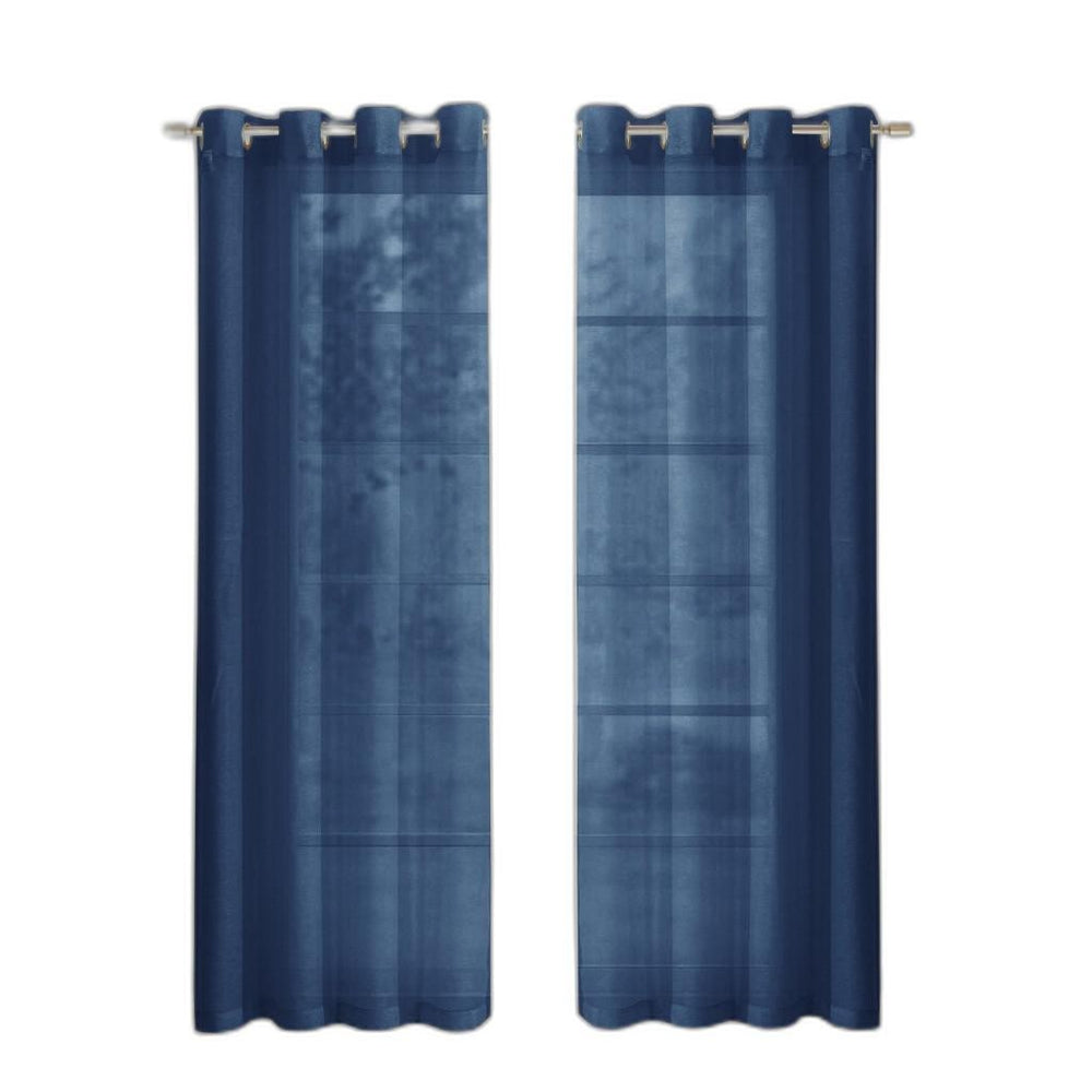 Set of Two 84" Blue Solid Modern Window Panels - Homeroots - Flyclothing LLC