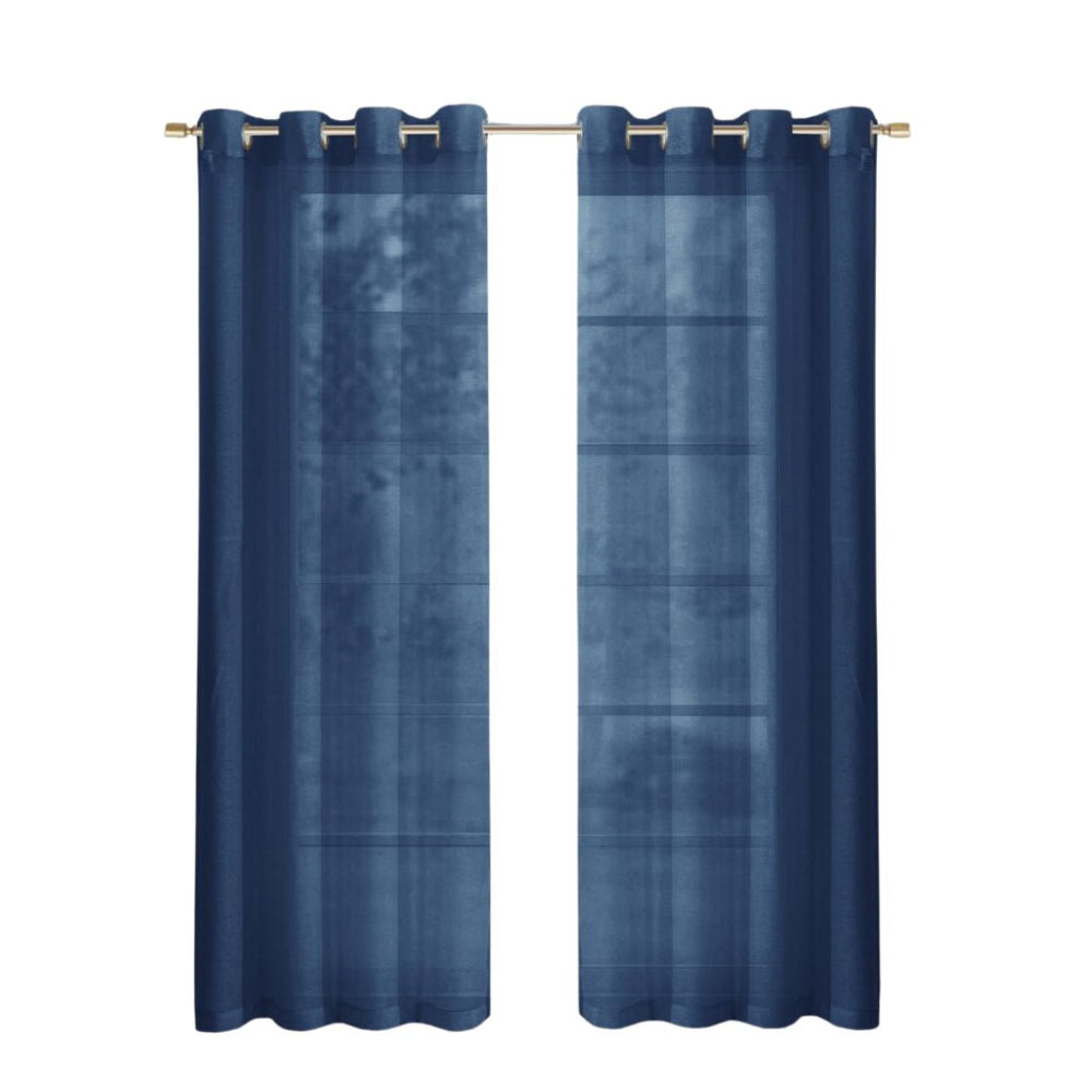 Set of Two 84" Blue Solid Modern Window Panels - Homeroots - Flyclothing LLC
