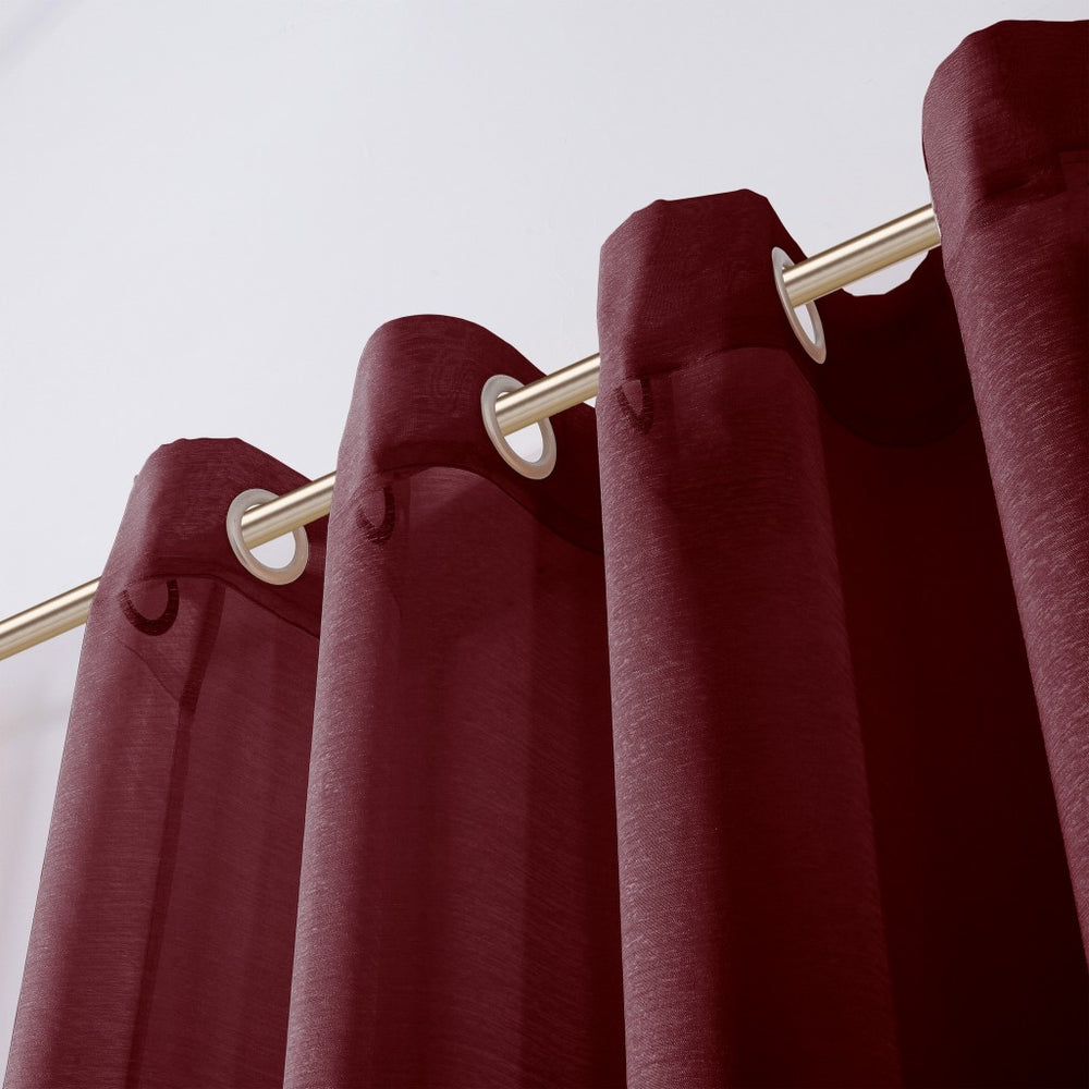 Set of Two 84" Burgundy Solid Modern Window Panels - Homeroots - Flyclothing LLC
