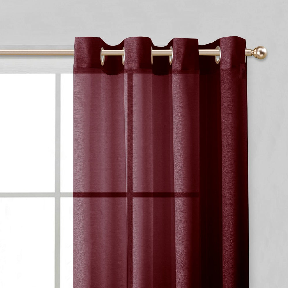 Set of Two 84" Burgundy Solid Modern Window Panels - Homeroots - Flyclothing LLC