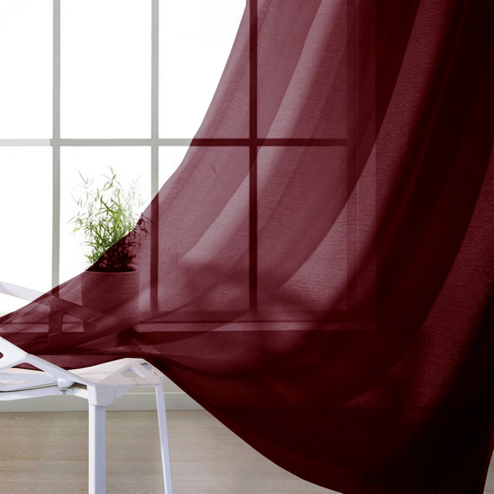 Set of Two 84" Burgundy Solid Modern Window Panels - Homeroots - Flyclothing LLC