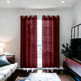 Set of Two 84" Burgundy Solid Modern Window Panels - Homeroots - Flyclothing LLC