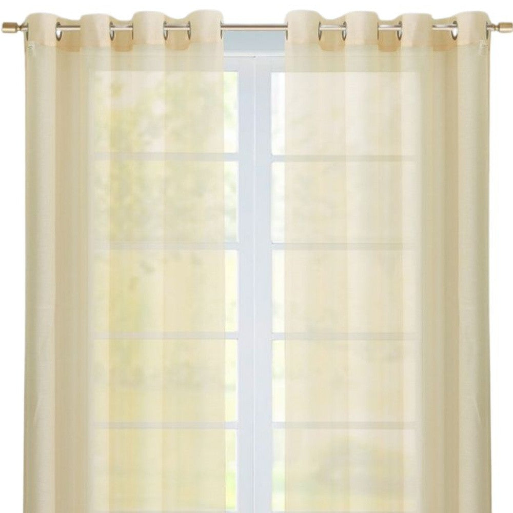 Set of Two 84" Beige Solid Modern Window Panels - Homeroots - Flyclothing LLC