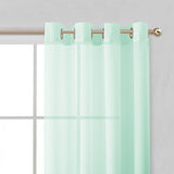 Set of Two 84" Aqua Solid Modern Window Panels - Homeroots - Flyclothing LLC