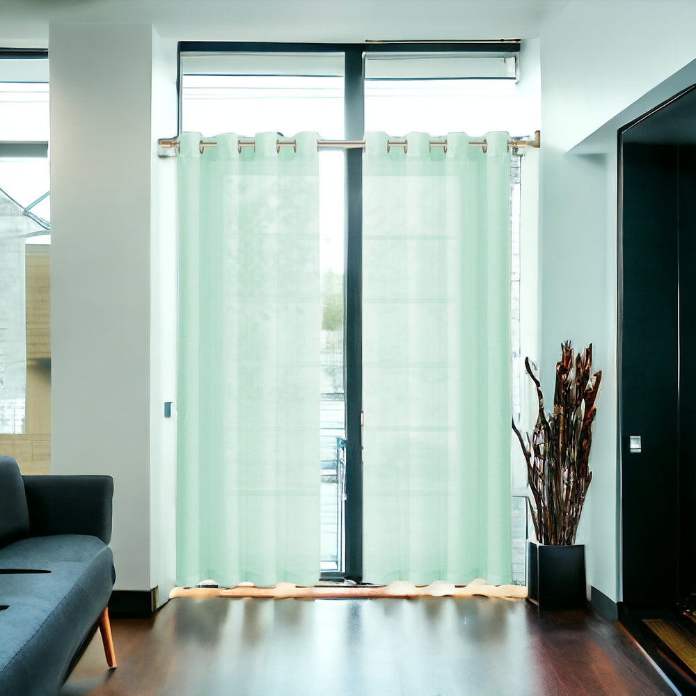 Set of Two 84" Aqua Solid Modern Window Panels - Homeroots - Flyclothing LLC