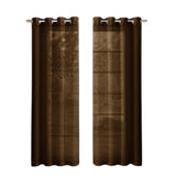 Set of Two 84" Chocolate Solid Modern Window Panels - Homeroots - Flyclothing LLC