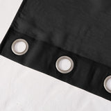 Set of Two 84" Black Solid Modern Window Panels - Homeroots - Flyclothing LLC