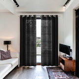 Set of Two 84" Black Solid Modern Window Panels - Homeroots - Flyclothing LLC