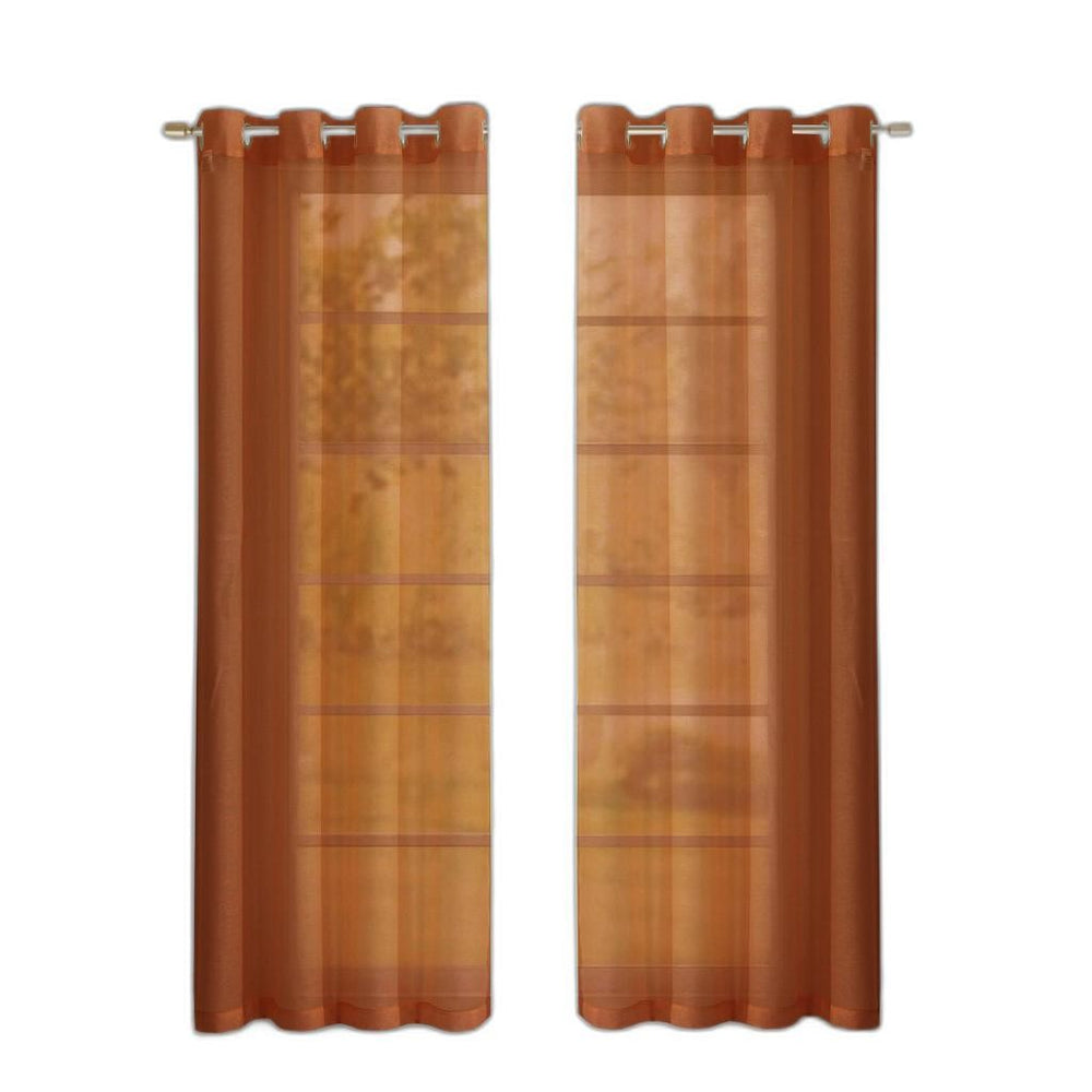Set of Two 84" Rust Solid Modern Window Panels - Homeroots - Flyclothing LLC
