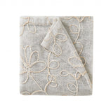 Set of Two 84" Tan Floral Embroidered Window Panels - Homeroots - Flyclothing LLC