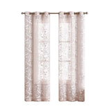 Set of Two 84" Blush Floral Embroidered Window Panels - Homeroots - Flyclothing LLC