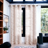 Set of Two 84" Blush Floral Embroidered Window Panels - Homeroots - Flyclothing LLC