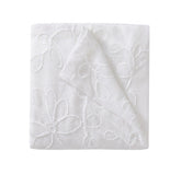 Set of Two 84" White Floral Embroidered Window Panels - Homeroots - Flyclothing LLC