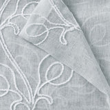 Set of Two 84" Silver Boho Embroidered Window Panels - Homeroots - Flyclothing LLC