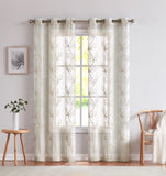 Set of Two 84" Beige Boho Embroidered Window Panels - Homeroots - Flyclothing LLC
