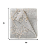 Set of Two 84" Beige Boho Embroidered Window Panels - Homeroots - Flyclothing LLC