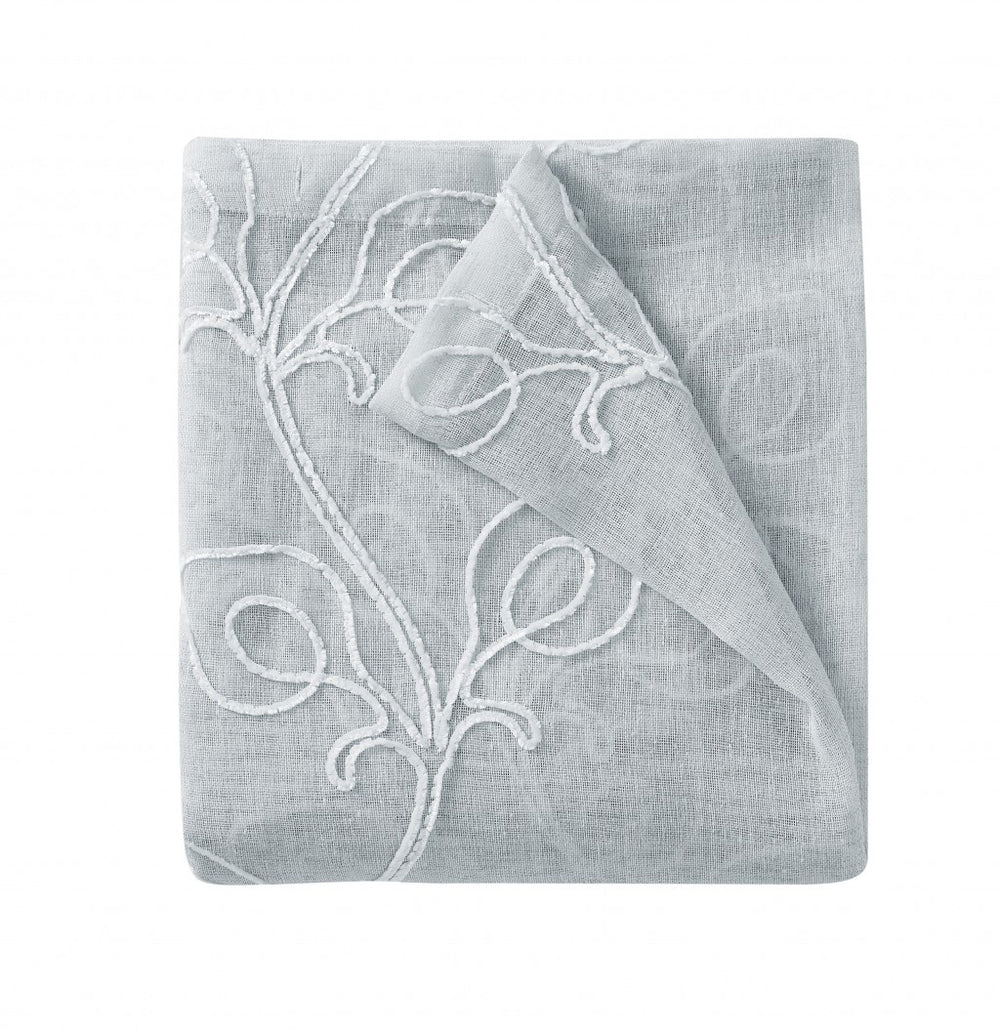 Set of Two 96" Silver Boho Embroidered Window Panels - Homeroots - Flyclothing LLC
