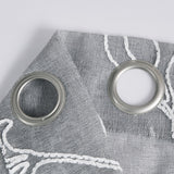 Set of Two 96" Silver Boho Embroidered Window Panels - Homeroots - Flyclothing LLC
