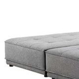 Gray 100% Polyester Stationary L Shaped Two Piece Sofa And Chaise - Homeroots - Flyclothing LLC