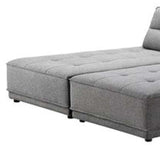 Gray 100% Polyester Stationary L Shaped Two Piece Sofa And Chaise - Homeroots - Flyclothing LLC
