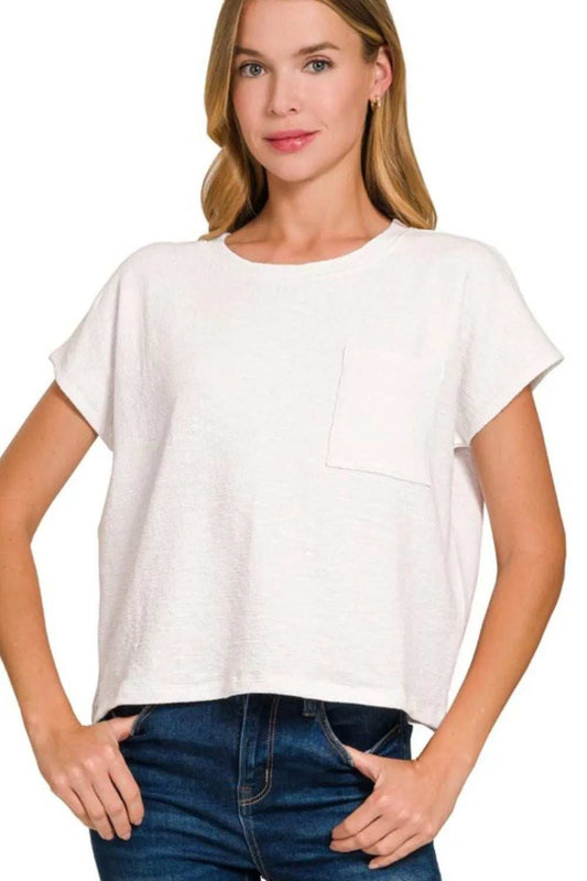 Zenana Round Neck Short Sleeve T-Shirt - Trendsi - Flyclothing LLC