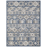7' X 9' Blue And Gray Abstract Stain Resistant Indoor Outdoor Area Rug - Homeroots - Flyclothing LLC