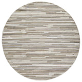 8' Round Gray Round Abstract Stain Resistant Indoor Outdoor Area Rug - Homeroots - Flyclothing LLC