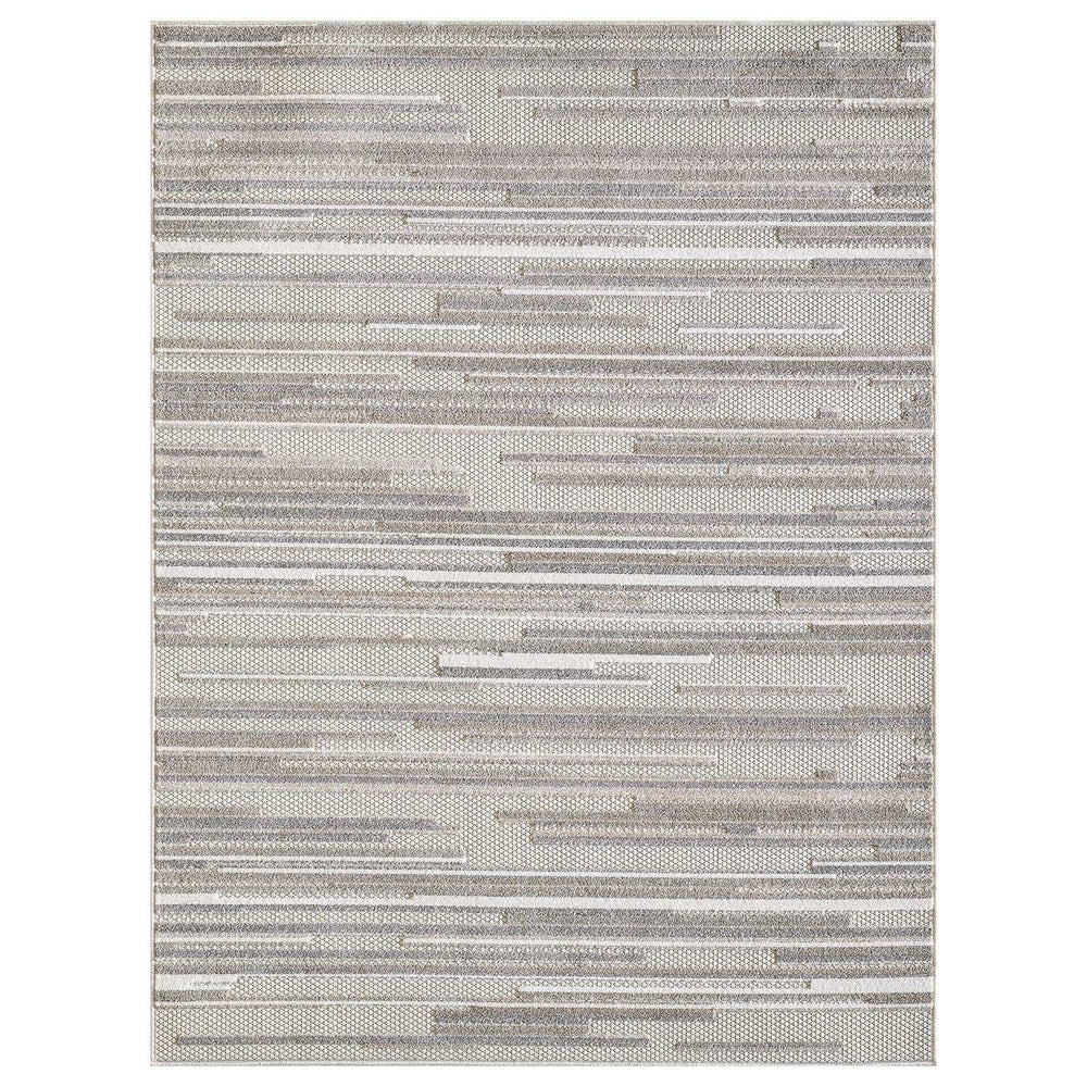 8' X 10' Gray Abstract Stain Resistant Indoor Outdoor Area Rug - Homeroots - Flyclothing LLC