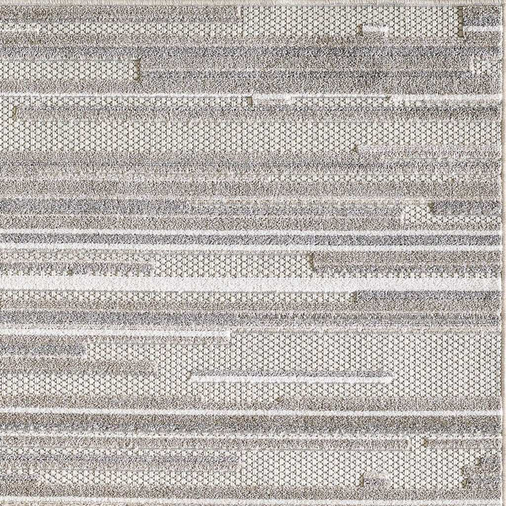 8' X 10' Gray Abstract Stain Resistant Indoor Outdoor Area Rug - Homeroots - Flyclothing LLC